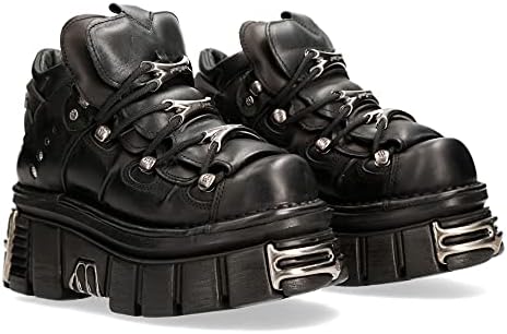 Amazon.com | New Rock M-WALL106N-C16 Blue Silver Leather Gothic